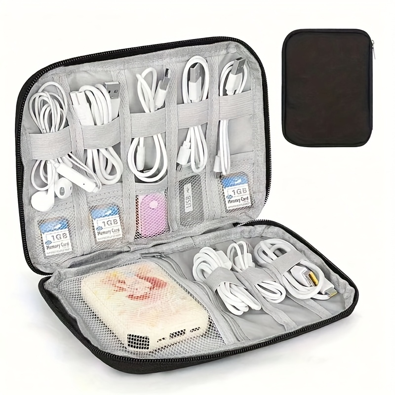 Tech Gear Accessories - 1 Stück Reise-Kabel-Organizer-Etui, Mehrfach-Taschen-Box für elektronisches