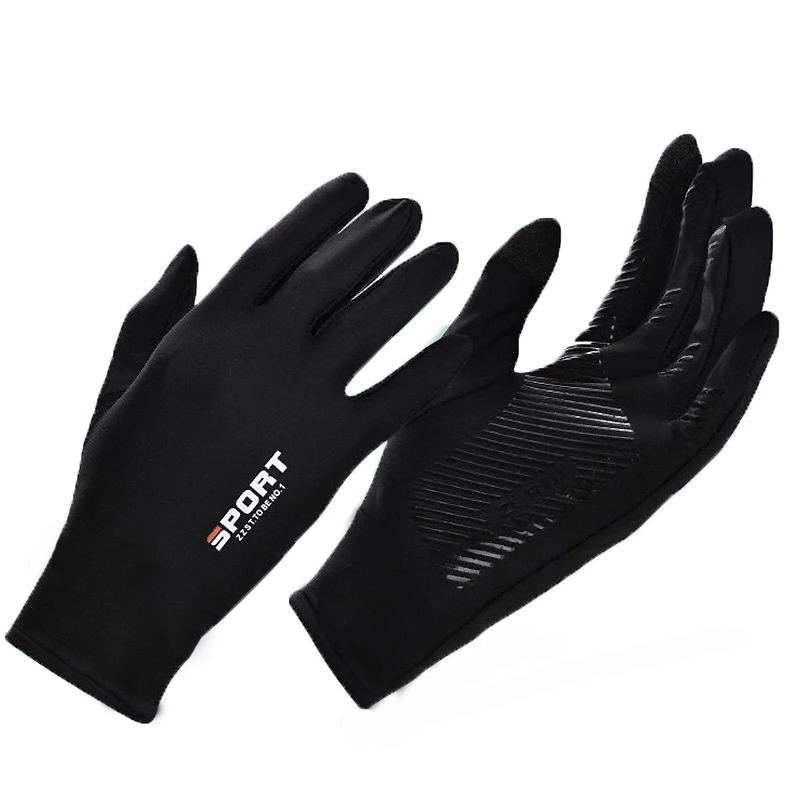 Tech Wear Accessories - Sommer Eisseide Touchscreen Anti-Rutsch-Handschuhe Outdoor Angeln