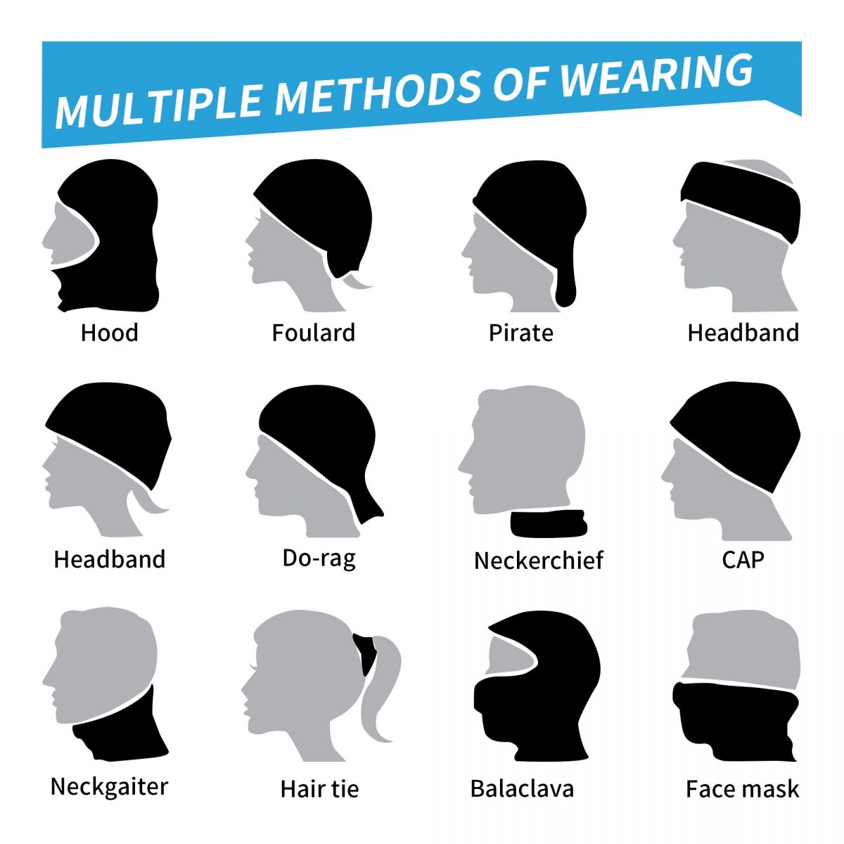 Schwarze Bandana Muster Hals G – Tech Wear Accessories Bewertung und Preis